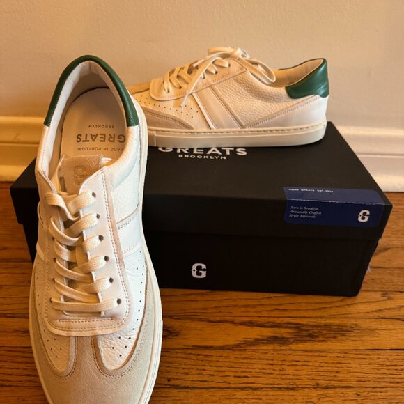 GREATS - The Charlie (Mens) Color: Blanco Green. Size: 9. Brand New In Box - Picture 2 of 7